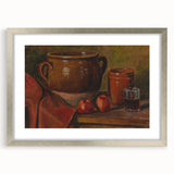 Modern Wall Art - Rustic Still Life with Apples and Pottery
