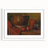 Modern Wall Art - Rustic Still Life with Apples and Pottery