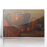 Modern Wall Art - Rustic Still Life with Apples and Pottery