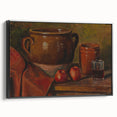 Modern Wall Art - Rustic Still Life with Apples and Pottery