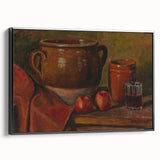 Modern Wall Art - Rustic Still Life with Apples and Pottery