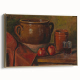 Modern Wall Art - Rustic Still Life with Apples and Pottery