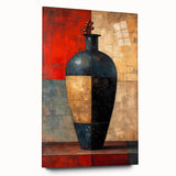 Abstract strokes wall art displayed in a side view, showcasing vibrant colors and acrylic glass finish, perfect for modern home decor and artistic interiors.