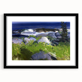 Modern Wall Art - Coastal Landscape with Lush Greenery