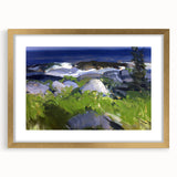 Modern Wall Art - Coastal Landscape with Lush Greenery