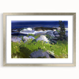 Modern Wall Art - Coastal Landscape with Lush Greenery