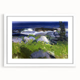 Modern Wall Art - Coastal Landscape with Lush Greenery
