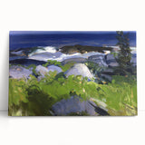 Modern Wall Art - Coastal Landscape with Lush Greenery