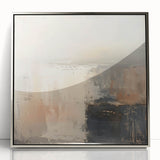 Framed abstract wall art featuring elegant silver strokes on a textured background, perfect for modern home decor and adding a contemporary touch to any space.