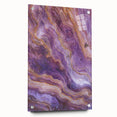 Acrylic glass artwork showcasing a stunning side view of dramatic cliffs and landscapes, featuring vibrant colors and intricate details, ideal for modern decor.
