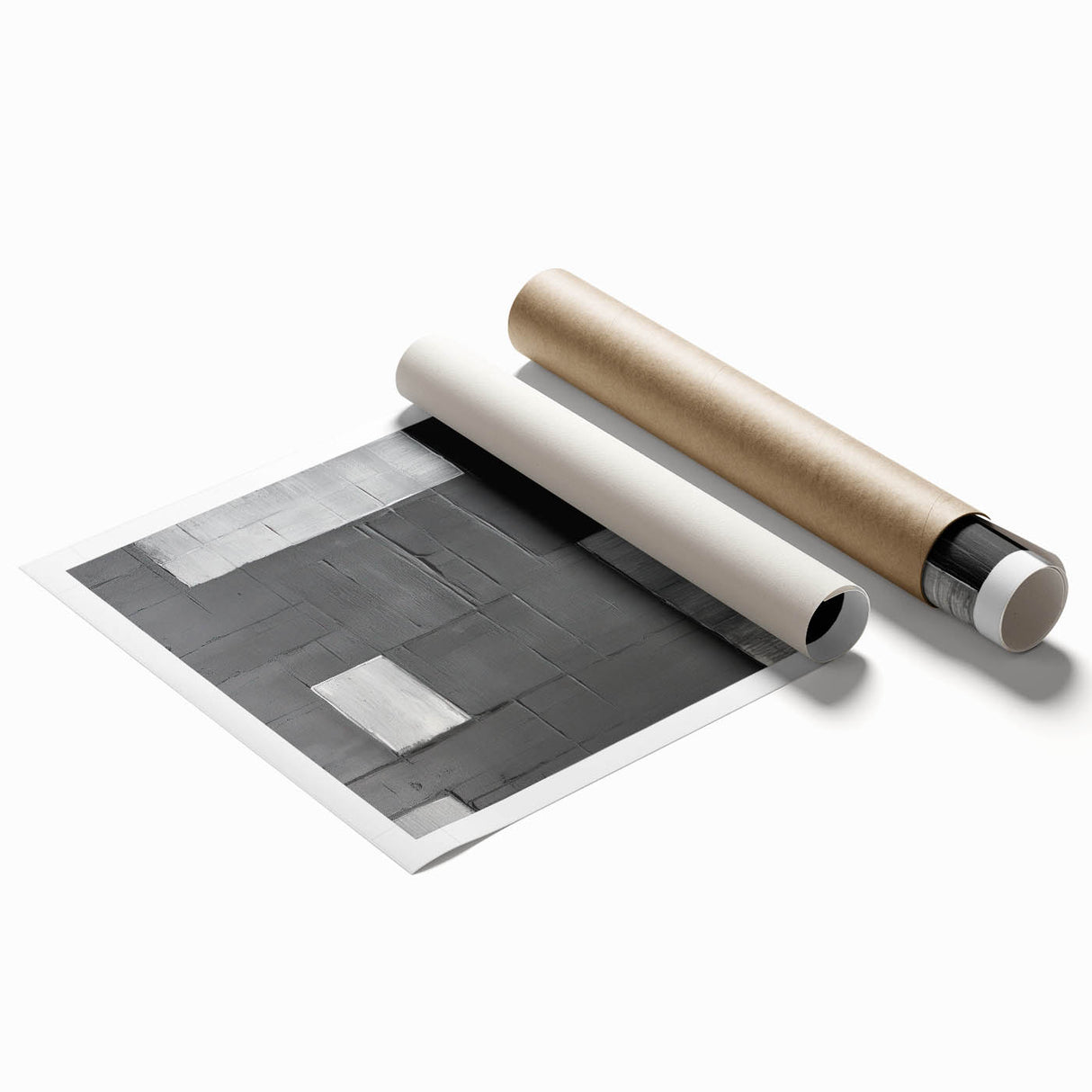 Contemporary Dining Art Pieces - Black & Silver Geometric Print
