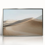 Framed acrylic artwork depicting a vibrant desert landscape with rich colors and textures, ideal for modern home decor, enhancing any living space.