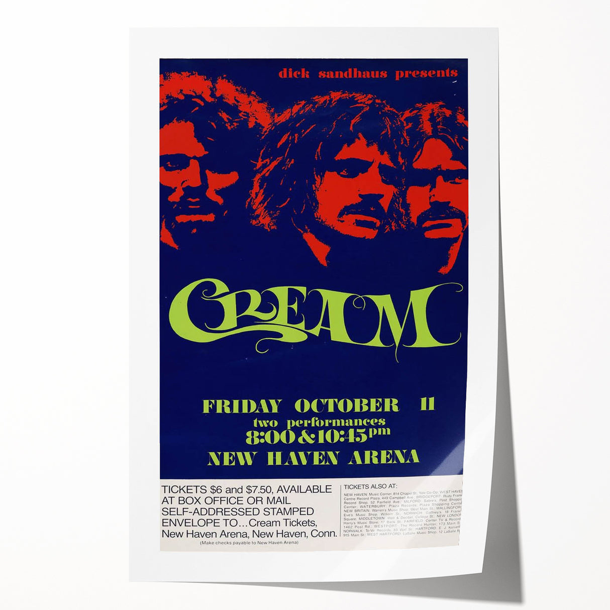Cream Retro Poster Art - Vintage Band Wall Art - Retro Canvas Print