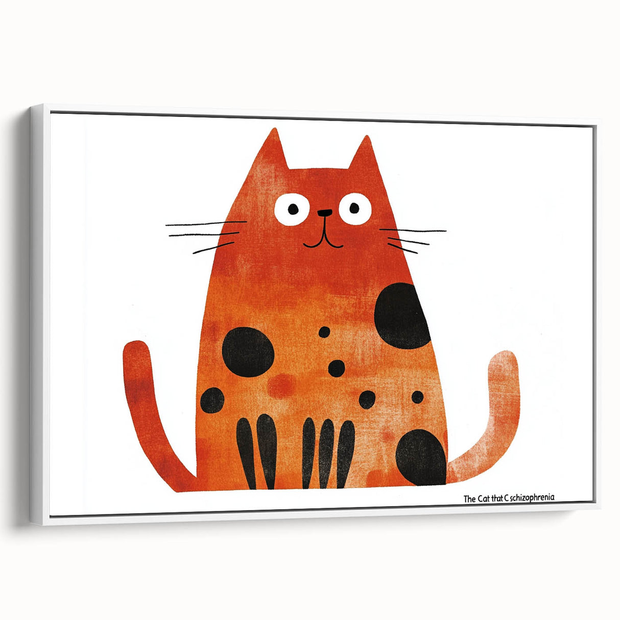 Playful Orange Cat – Boys Room Wall Art