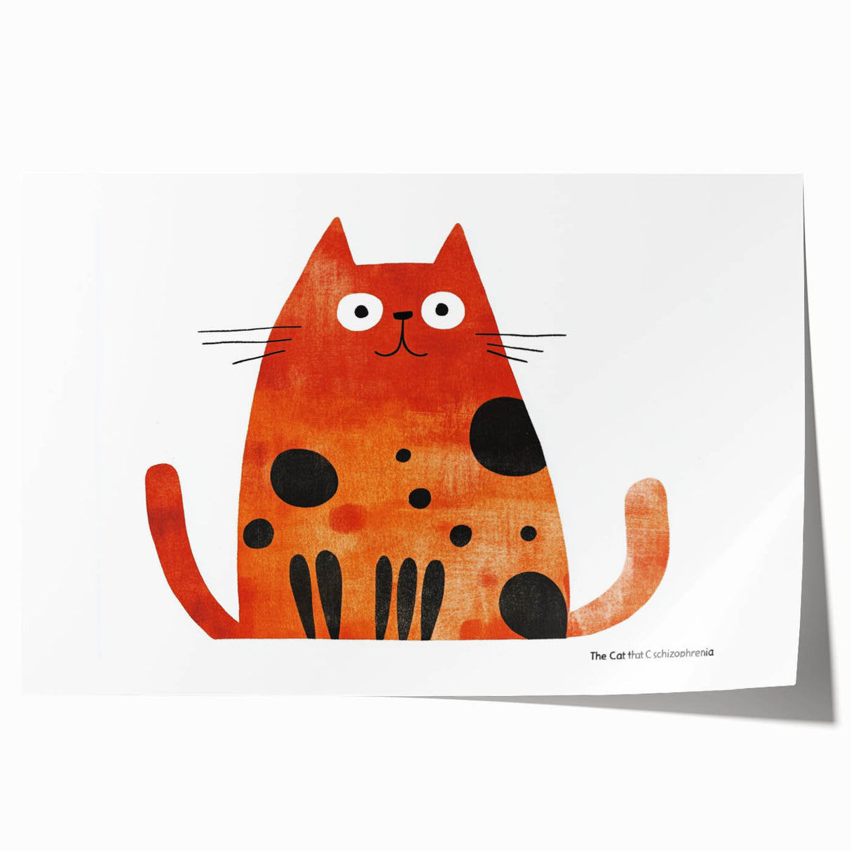 Playful Orange Cat – Boys Room Wall Art