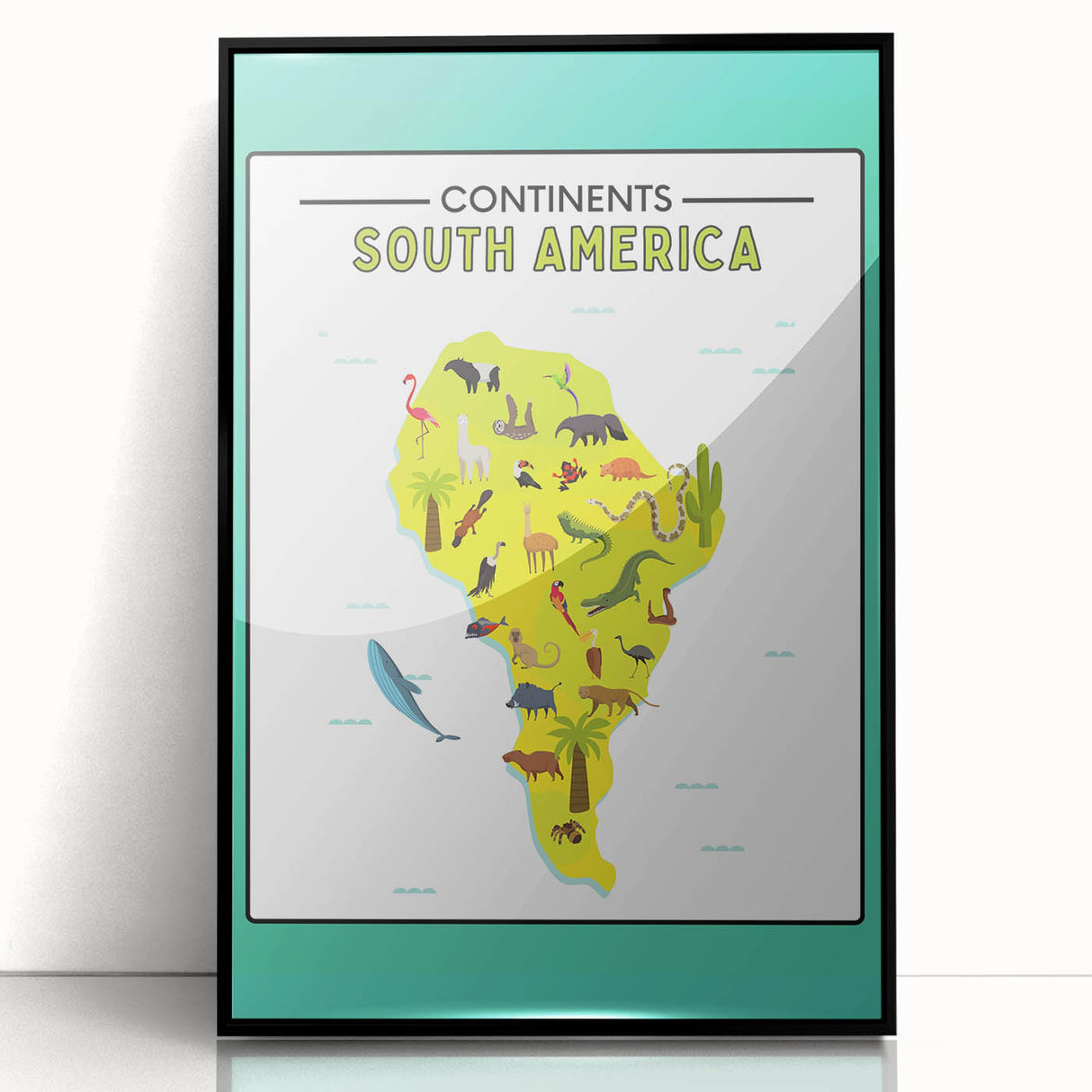 Educational Nursery Wall Decor – North America Continent Map