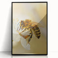 Large abstract wall art depicting spring season in mid-century modernist style, framed in black acrylic.