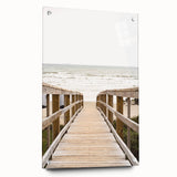 Large abstract wall art on acrylic glass depicting vibrant summer hues, ideal for bedroom or dining room decor.