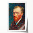 Extra large rolled print of Van Gogh-inspired floral art in vibrant colors, ideal for art wall dining room.
