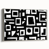 Framed canvas wall art showcasing abstract silver strokes on a textured background, enhancing modern decor with a sophisticated touch and artistic flair.