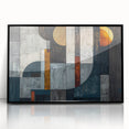 Framed abstract strokes wall art in black acrylic, showcasing bold, fluid lines and dynamic shapes, ideal for modern home decor and artistic interiors.