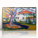 Modern Wall Art - Vibrant Abstract Landscape with Blue Trees