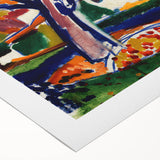 Modern Wall Art - Vibrant Abstract Landscape with Blue Trees