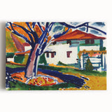 Modern Wall Art - Vibrant Abstract Landscape with Blue Trees