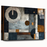 Abstract wall art featuring vibrant strokes in bold colors, displayed in a sleek acrylic frame. Ideal for modern decor, enhancing any living space with artistic flair.