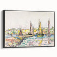 Modern Wall Art - Vibrant Coastal Scene with Boats at Concarneau