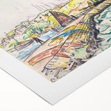 Modern Wall Art - Vibrant Coastal Scene with Boats at Concarneau