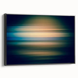 Framed canvas wall art showcasing abstract strokes in black and white, perfect for modern decor. The side view highlights the sleek design and elegant framing.