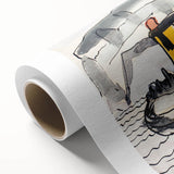 Modern Wall Art - Abstract Maritime Study with Yellow Tugboat