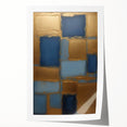 Abstract strokes wall art print showcasing vibrant colors and dynamic patterns, elegantly rolled and packaged for easy display in modern decor settings.