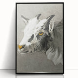 Romantic Goat Portrait by Jean-Bernard - Historical Romantic Canvas