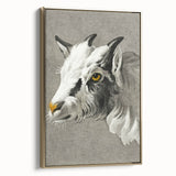 Romantic Goat Portrait by Jean-Bernard - Historical Romantic Canvas