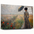 Abstract figurative wall art displayed in a sleek acrylic glass frame, showcasing vibrant colors and intricate pin details, perfect for modern decor.