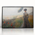 Abstract figurative wall art in a sleek black frame, showcasing vibrant colors and dynamic shapes, perfect for modern home decor. Ideal for art enthusiasts seeking a contemporary touch.