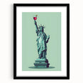 Extra large abstract art print featuring vibrant, textured splashes of color on a framed black mat.