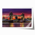Landscape bridge rolled print showcasing intricate details of a serene natural scene, featuring vibrant colors and textures, packaged securely in a cardboard tube for delivery.
