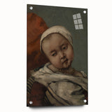 Head of Baby (Tête d'enfant) Realism Art Print - Courbet Classic Portrait