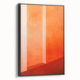 Mid Century Modern Abstract Art - Bold Orange Minimalist Geometric Decor