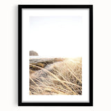 Extra large abstract art print with vibrant, colorful textures on a black framed canvas, ideal for living room decor.