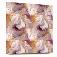 Abstract strokes wall art design in vibrant colors, showcased in an acrylic glass frame with pins. Ideal for modern home decor, enhancing any space.