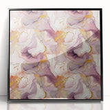 Abstract strokes wall art in a sleek black frame, showcasing vibrant colors and dynamic patterns, perfect for modern home decor or office interiors.