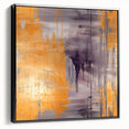 Framed abstract strokes wall art showcasing dynamic black and white patterns, elegantly displayed from a side view. Perfect for modern home decor, this canvas adds artistic flair to any space.