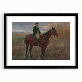Modern Wall Art - Rider and Horse in a Tranquil Landscape