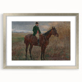 Modern Wall Art - Rider and Horse in a Tranquil Landscape
