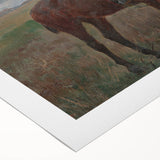 Modern Wall Art - Rider and Horse in a Tranquil Landscape