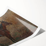 Modern Wall Art - Rider and Horse in a Tranquil Landscape